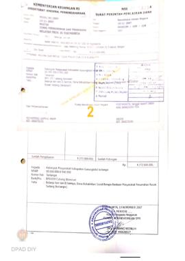 Surat Perintah Pencairan Dana kepada Kelompok Masyarakat Kabupaten Kulon Progo untuk Belanja Lain...