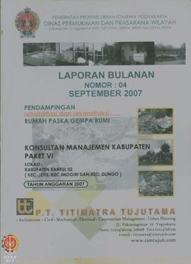 Laporan Bulanan Pendampingan Rehabilitasi dan Rekonstruksi Rumah Pasca Gempa Bumi, Konsultant Man...