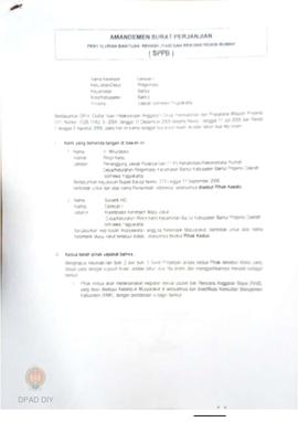 Amandemen Surat Perjanjian Penyaluran Bantuan Rehabilitasi dan Rekonstruksi Rumah (SPPB), Nama Ke...