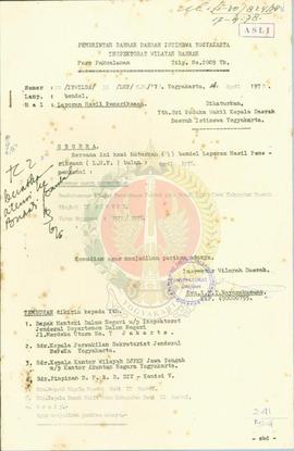 Laporan hasil pemeriksaan pada Rumah Sakit Kab. Bantul, Kotamadya YK, dan Gunungkidul.