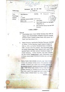 Surat  edaran perihal perlakuan khusus kiriman Pemilu 1982