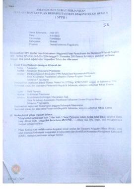 Amandemen Surat Perjanjian Penyaluran Bantuan Rehabilitasi dan Rekonstruksi Rumah (SPPB),  Nama K...