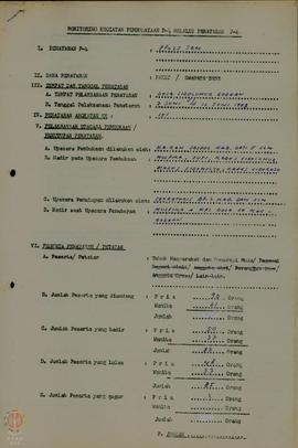 Kumpulan Monitoring Kegiatan Pembudayaan P4 Melalui Penataran  P4.