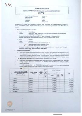 Surat Perjanjian Penyaluran Bantuan Rehabilitasi dan Rekonstruksi Rumah (SPPB), Nama Kelompok Som...