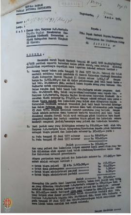 Surat Wakil Gubernur Provinsi DIY No: K.1/I.30/1597/RHS/78 Kepada   Menteri Negara Pengawasan Pem...
