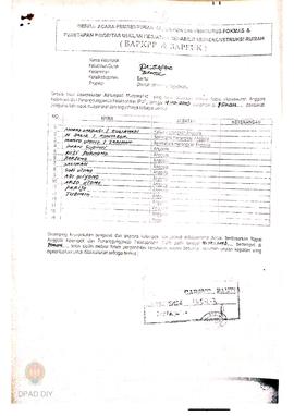 Berita Acara Pembentukan Kelompok dan Pengurus POKMAS & Penetapan prioritas usulan kegiatan R...