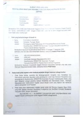 Amandemen Surat Perjanjian Penyaluran Bantuan Rehabilitasi dan Rekonstruksi Rumah (SPPB), Rusak B...