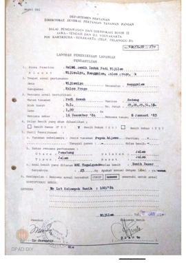Laporan dari Balai Pengawasan dan Sertifikasi Benih II Jawa Tengah dan DIY tentang Hasil Pemeriks...