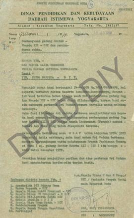 Permohonan instruksi untuk segera melaksanakan pembangunan gedung Kantor Kwarda XII-DIY di atas t...