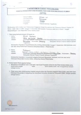 Amandemen Surat Perjanjian Penyaluran Bantuan Rehabilitasi dan Rekonstruksi Rumah (SPPB),  Nama K...