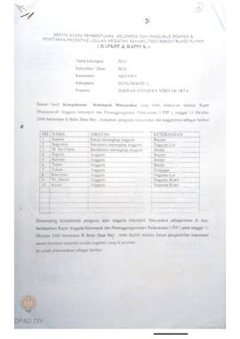 Berita Acara Pembentukan Kelompok dan Pengurus POKMAS & Penetapan prioritas usulan kegiatan R...