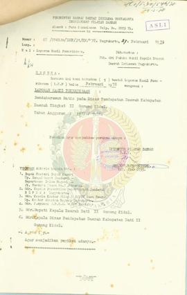 Laporan hasil pemeriksaan pada Boro, Dinas, prop. DIY.