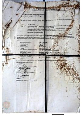 Permohonan Pembayaran Bantuan Rehabilitasi dan Rekonstruksi Rumah, Kelompok Masyarakat Lendah 55 ...
