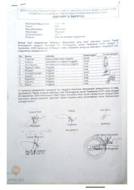 Berita Acara Pembentukan Kelompok dan Pengurus POKMAS & Penetapan prioritas usulan kegiatan R...