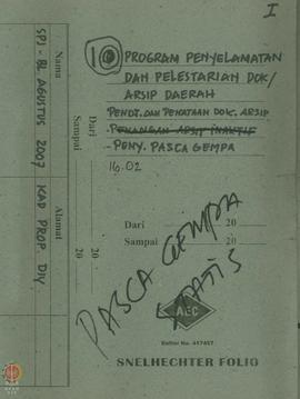 Program penyelamatan dan pelestarian arsip daerah pasca gempa bumi DIY