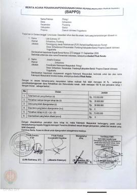 Berita Acara Penarikan/Penggunaan Dana Rehabilitasi/Rekonstruksi Rumah (BAPPD) Rusak Berat, Nama ...