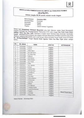 Checklist Kelengkapan Dokumen untuk Pencairan Dana Rehabilitasi dan Rekonstruksi Rumah Rusak Ring...