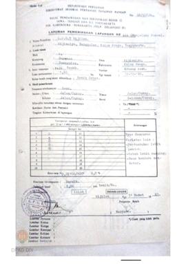 Laporan dari Balai Pengawasan dan Sertifikasi Benih II  Jateng dan DIY tentang pemeriksaan lapang...