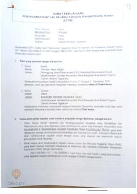 Surat Perjanjian Penyaluran Bantuan Rehabilitasi dan Rekonstruksi Rumah (SPPB),  Nama Kelompok Ma...